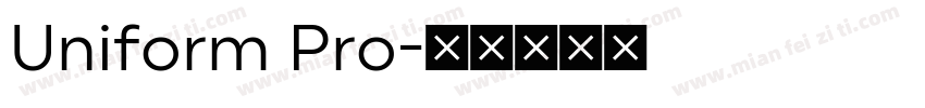 Uniform Pro字体转换